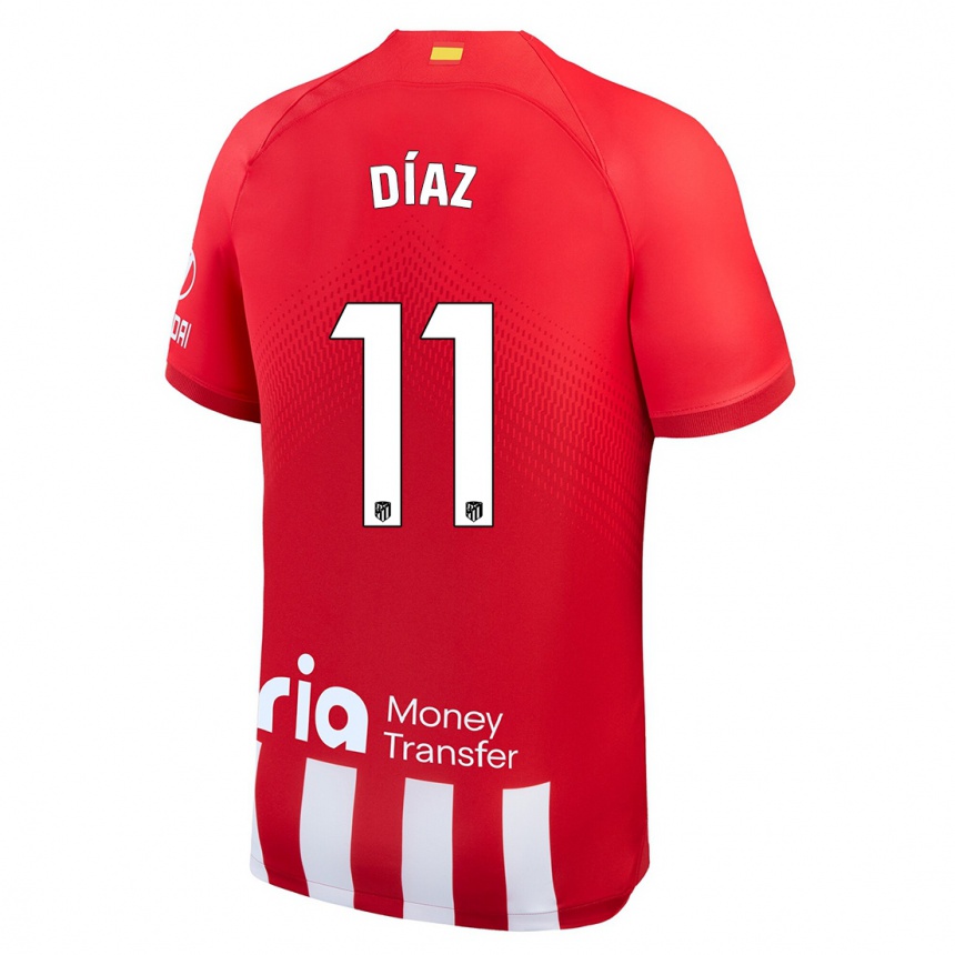 Kids  Julio Díaz #11 Red White Home Jersey 2023/24 T-Shirt Canada