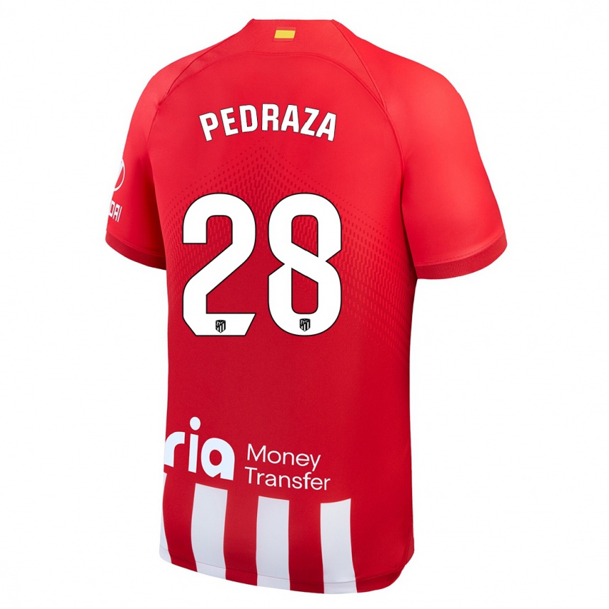 Kids  Alfredo Pedraza #28 Red White Home Jersey 2023/24 T-Shirt Canada