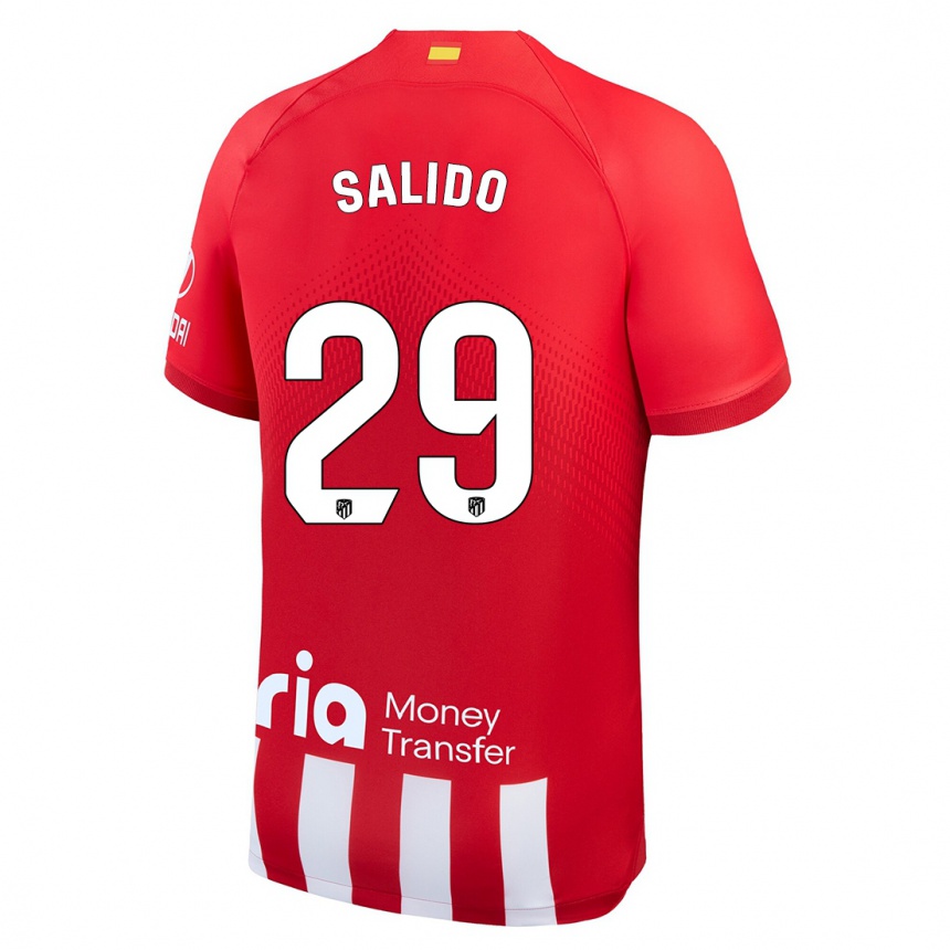 Kids  Alberto Salido #29 Red White Home Jersey 2023/24 T-Shirt Canada