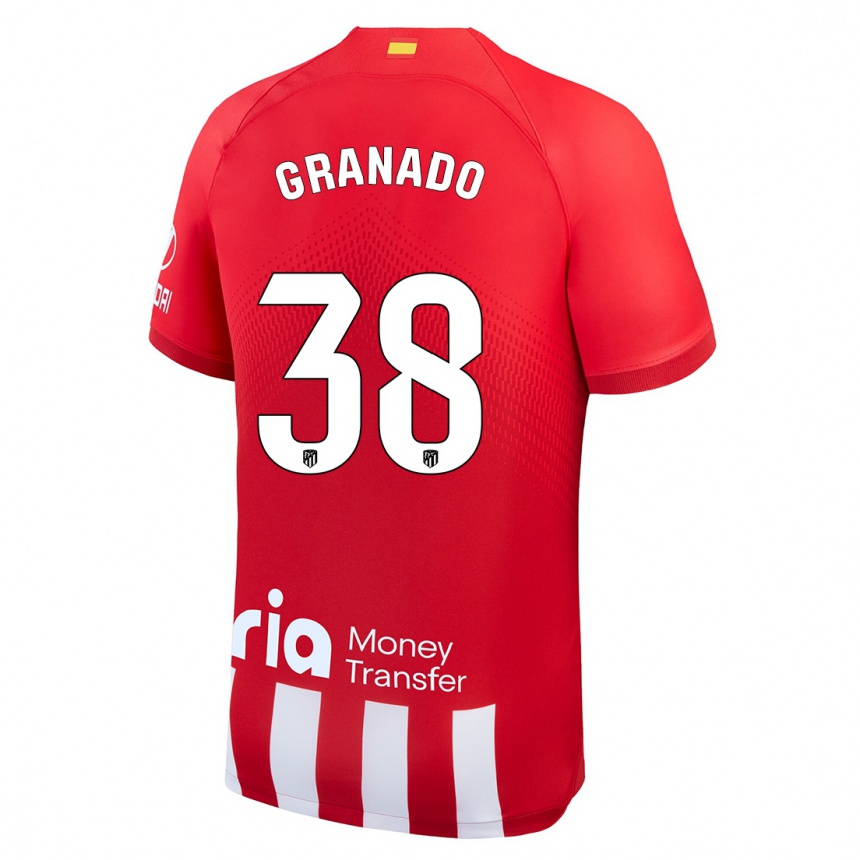 Kids Adrian Granado #38 Red White Home Jersey 2023/24 T-Shirt Canada