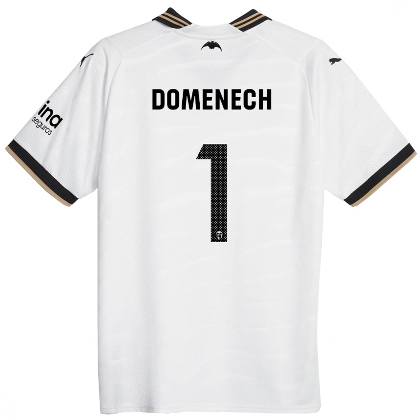 Kids Football Jaume Doménech #1 White Home Jersey 2023/24 T-Shirt Canada