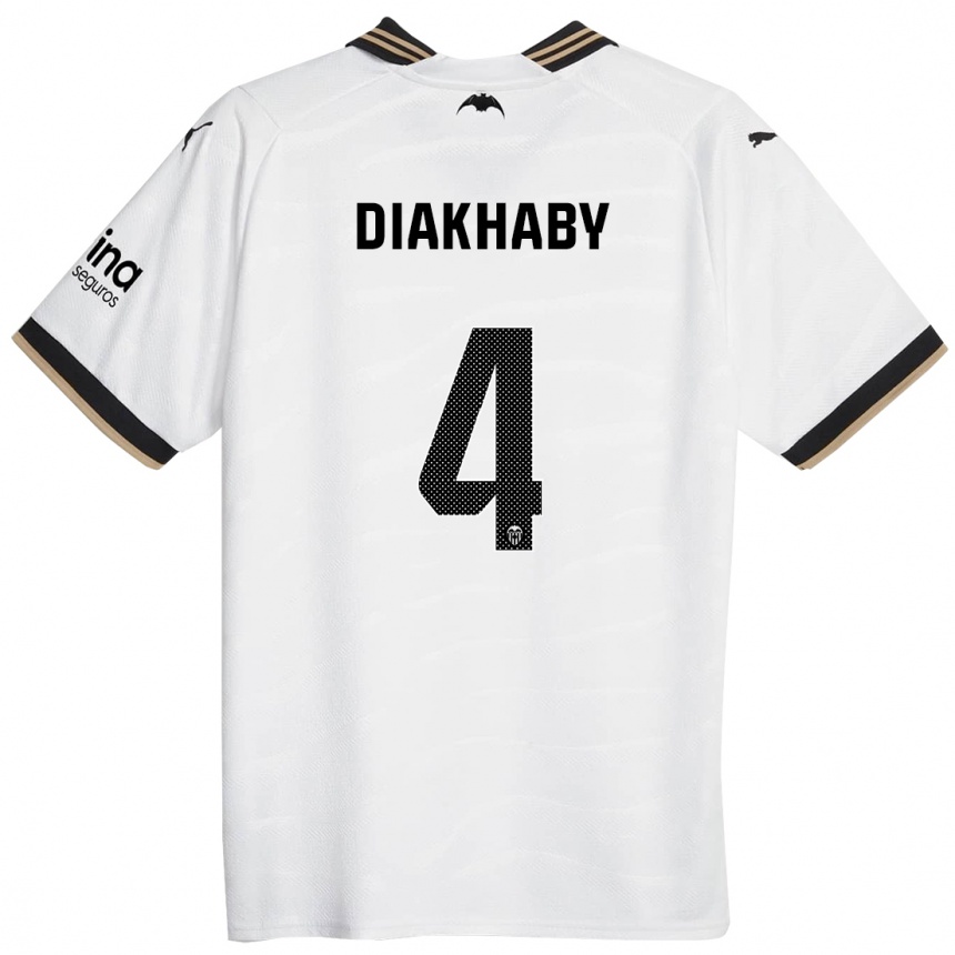 Kids Football Mouctar Diakhaby #4 White Home Jersey 2023/24 T-Shirt Canada