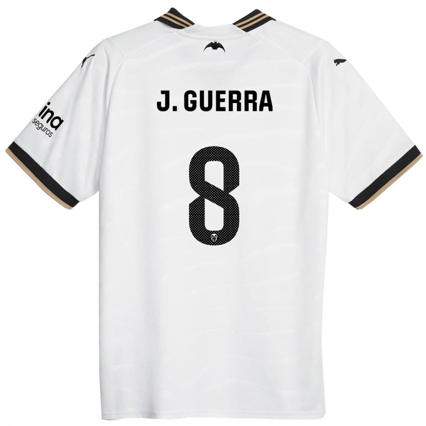 Kids Football Javi Guerra #8 White Home Jersey 2023/24 T-Shirt Canada