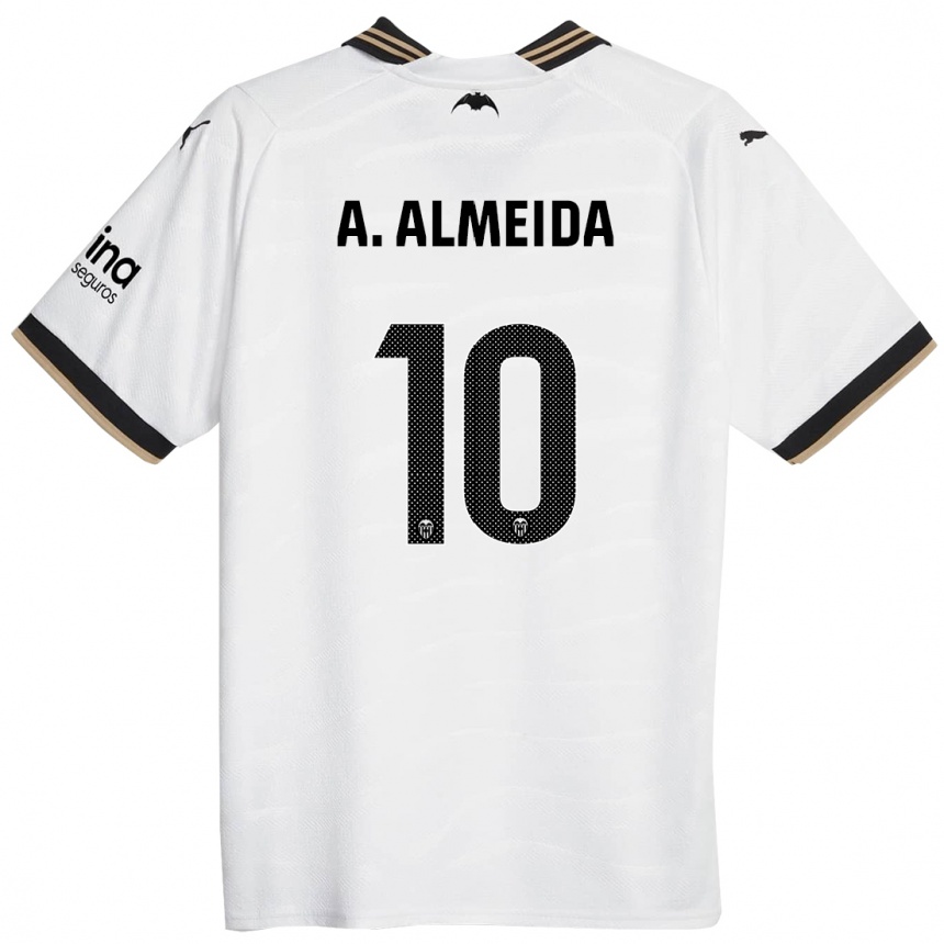 Kids Football André Almeida #10 White Home Jersey 2023/24 T-Shirt Canada