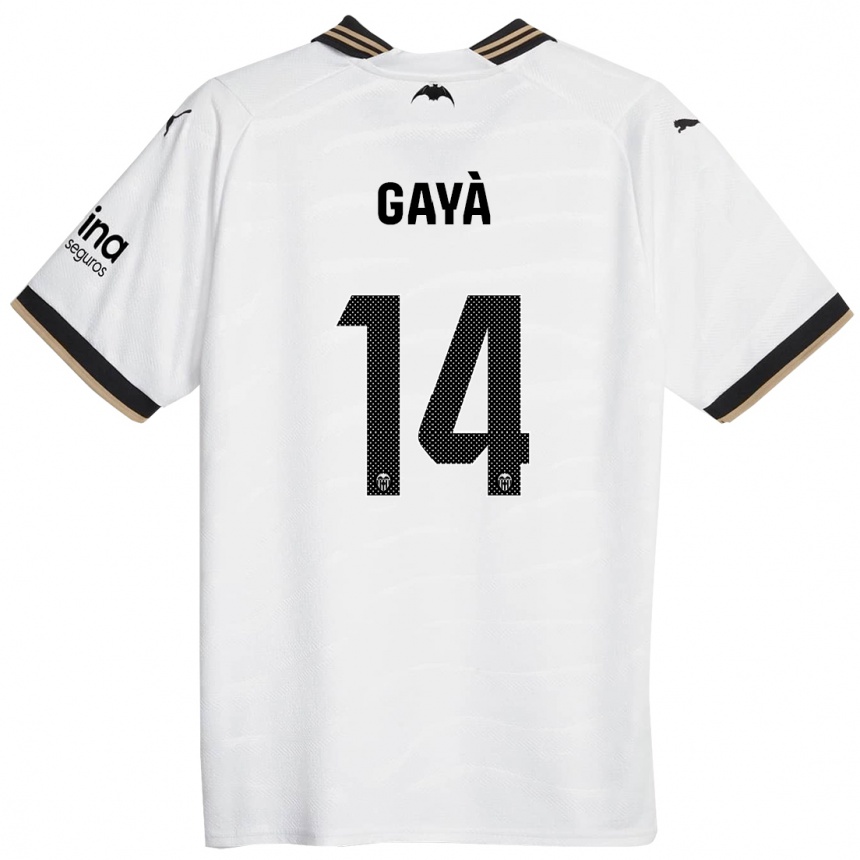 Kids Football José Gayà #14 White Home Jersey 2023/24 T-Shirt Canada