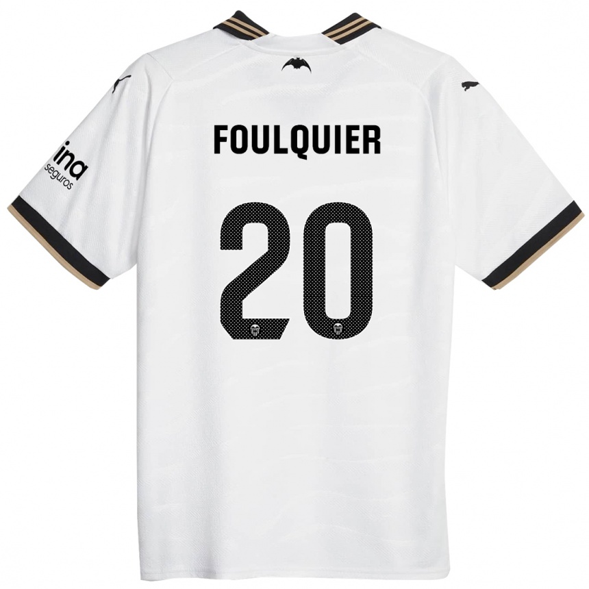 Enfant Football Maillot Dimitri Foulquier #20 Blanc Tenues Domicile 2023/24 Canada