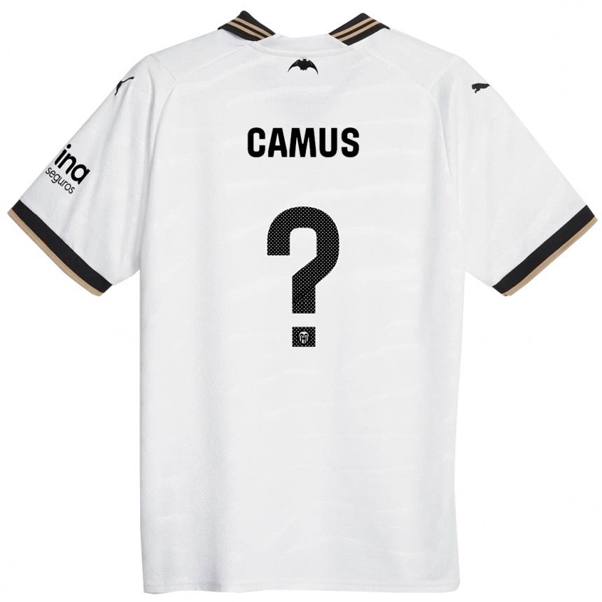 Kids Football Marco Camus #0 White Home Jersey 2023/24 T-Shirt Canada