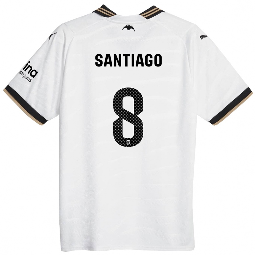 Enfant Football Maillot Yellu Santiago #8 Blanc Tenues Domicile 2023/24 Canada