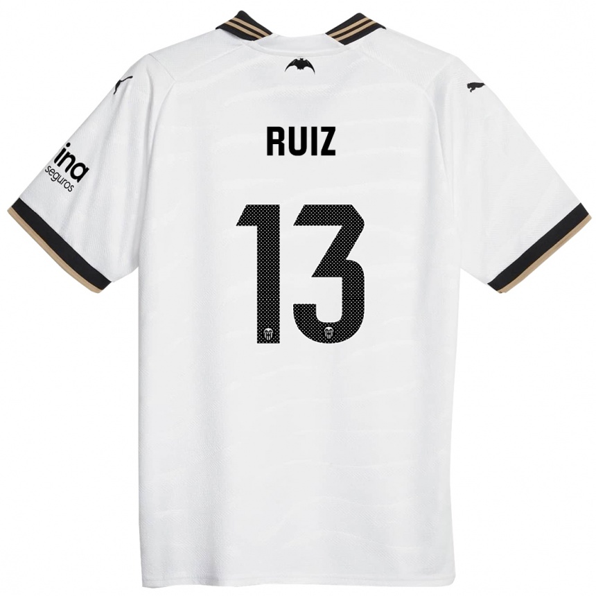 Kids Football Nil Ruiz #13 White Home Jersey 2023/24 T-Shirt Canada