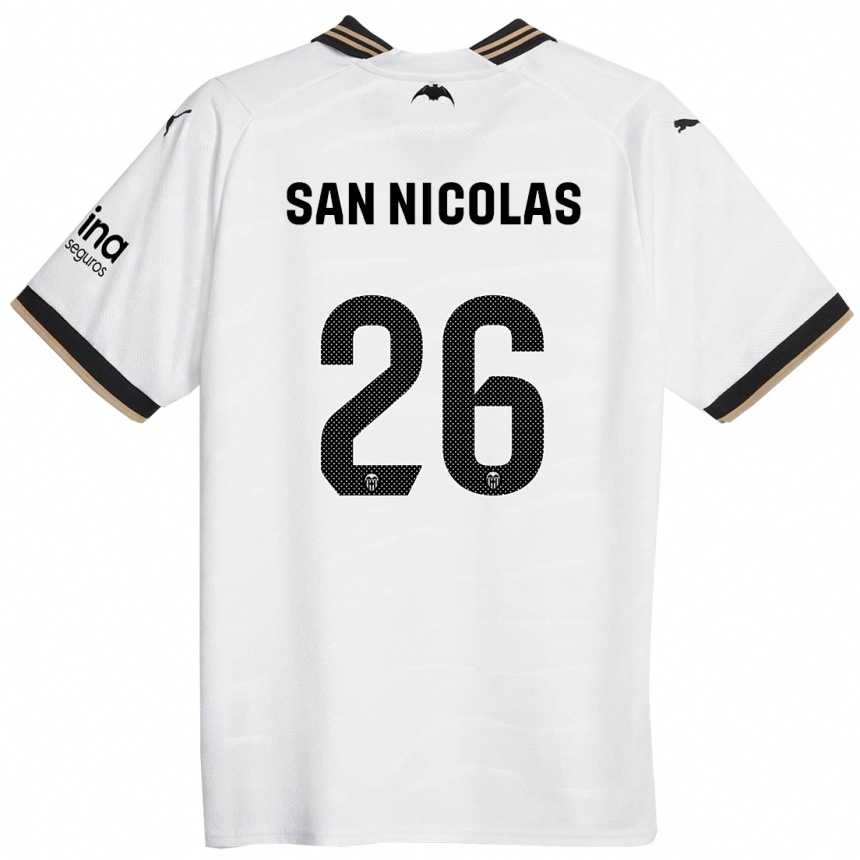 Enfant Football Maillot Olga San Nicolas #26 Blanc Tenues Domicile 2023/24 Canada