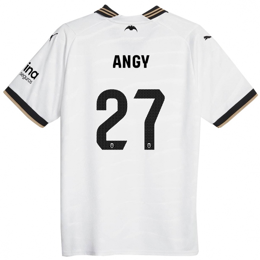 Enfant Football Maillot Angy #27 Blanc Tenues Domicile 2023/24 Canada