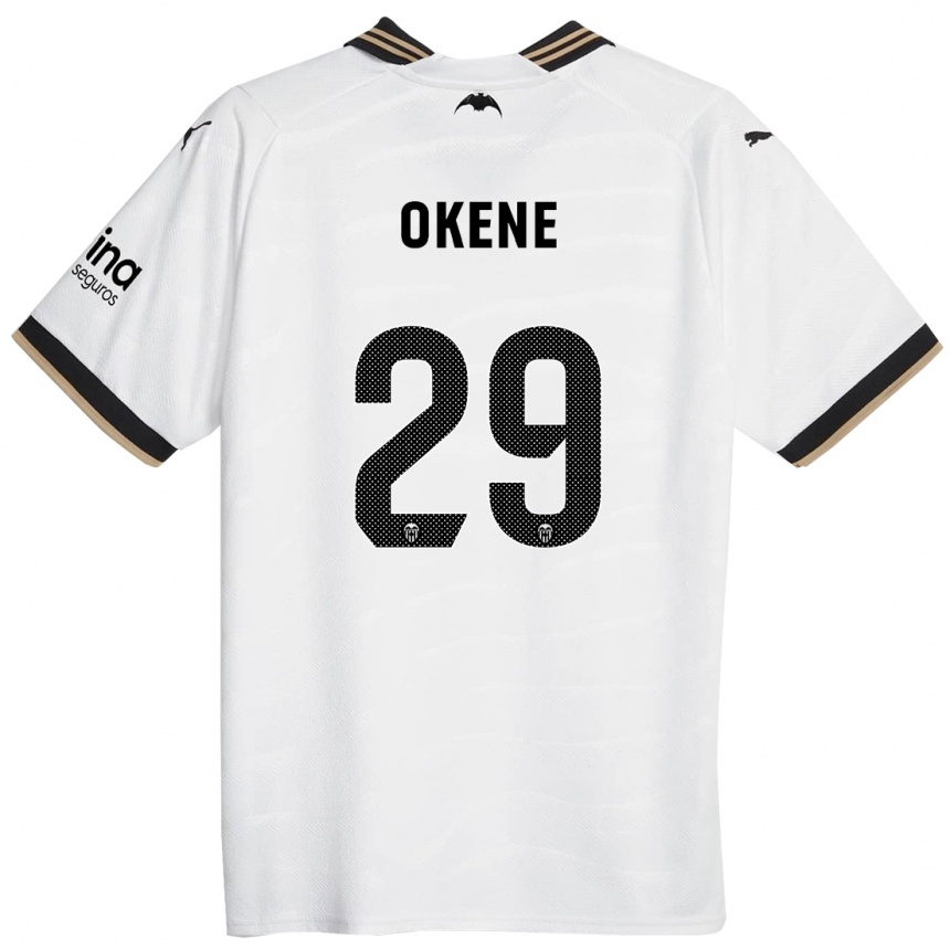 Kids Football Andrea Okene #29 White Home Jersey 2023/24 T-Shirt Canada