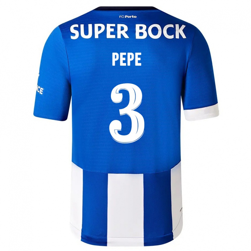 Kids  Pepe #3 Blue White Home Jersey 2023/24 T-Shirt Canada