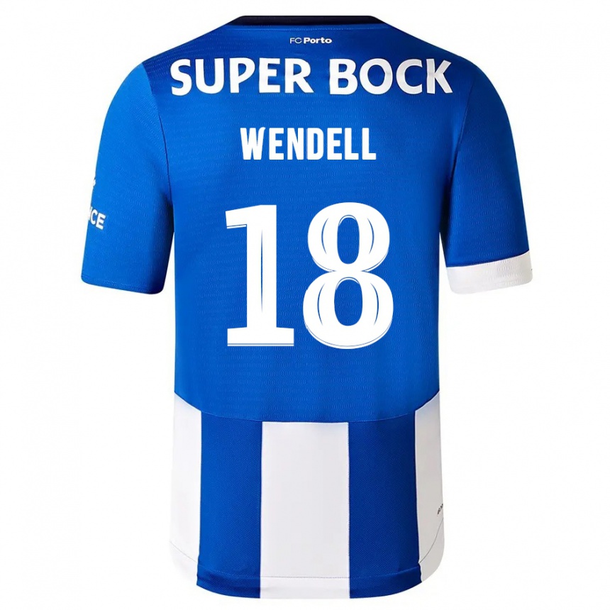 Enfant Football Maillot Wendell #18 Bleu Blanc Tenues Domicile 2023/24 Canada