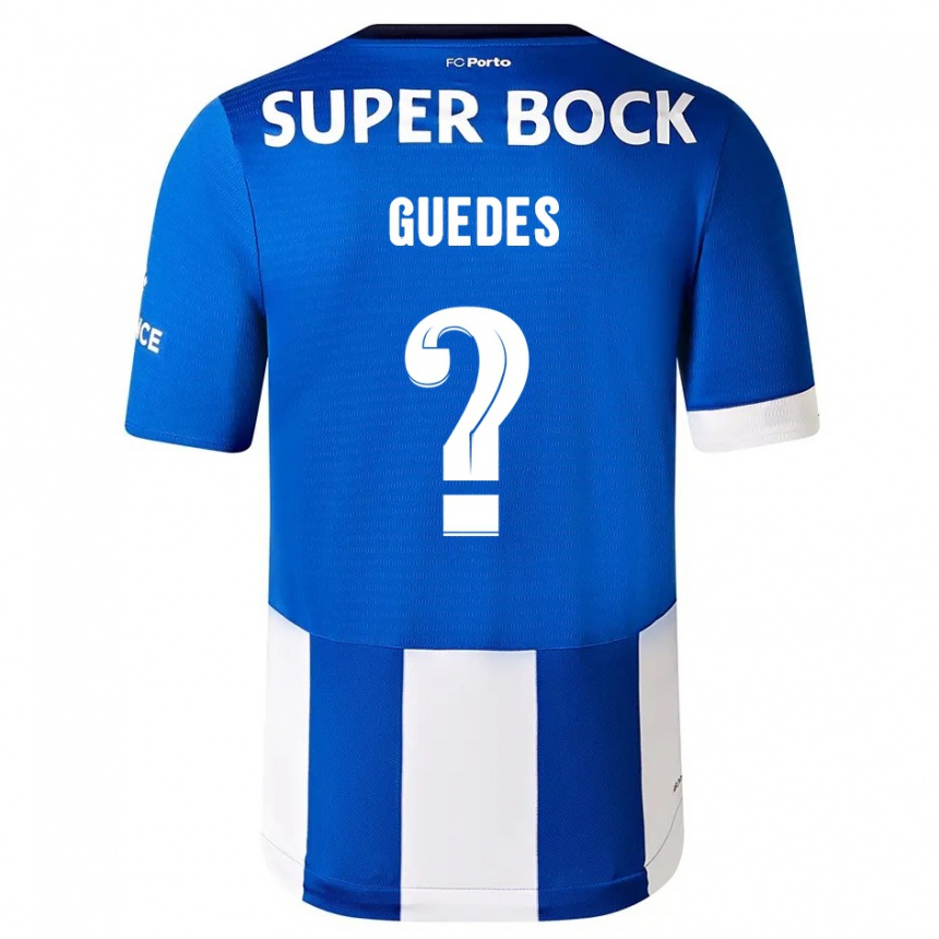 Kids  Gui Guedes #0 Blue White Home Jersey 2023/24 T-Shirt Canada