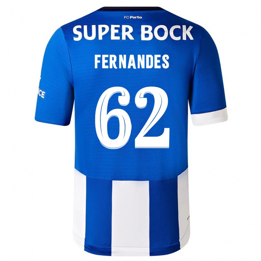 Enfant Football Maillot Rodrigo Fernandes #62 Bleu Blanc Tenues Domicile 2023/24 Canada