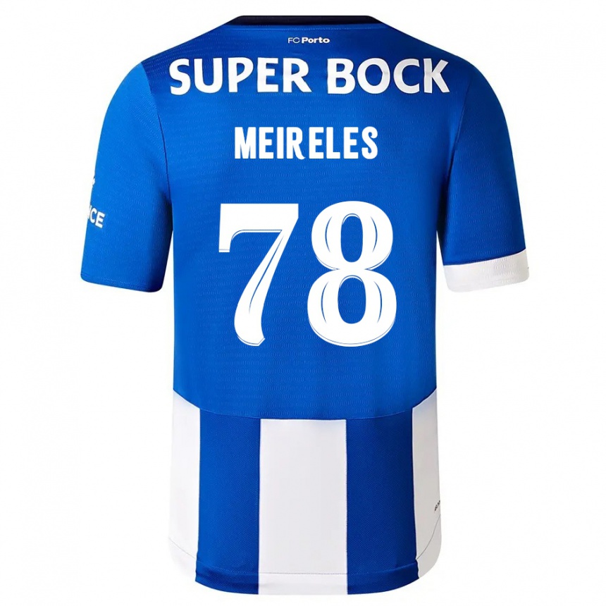 Enfant Football Maillot Jorge Meireles #78 Bleu Blanc Tenues Domicile 2023/24 Canada