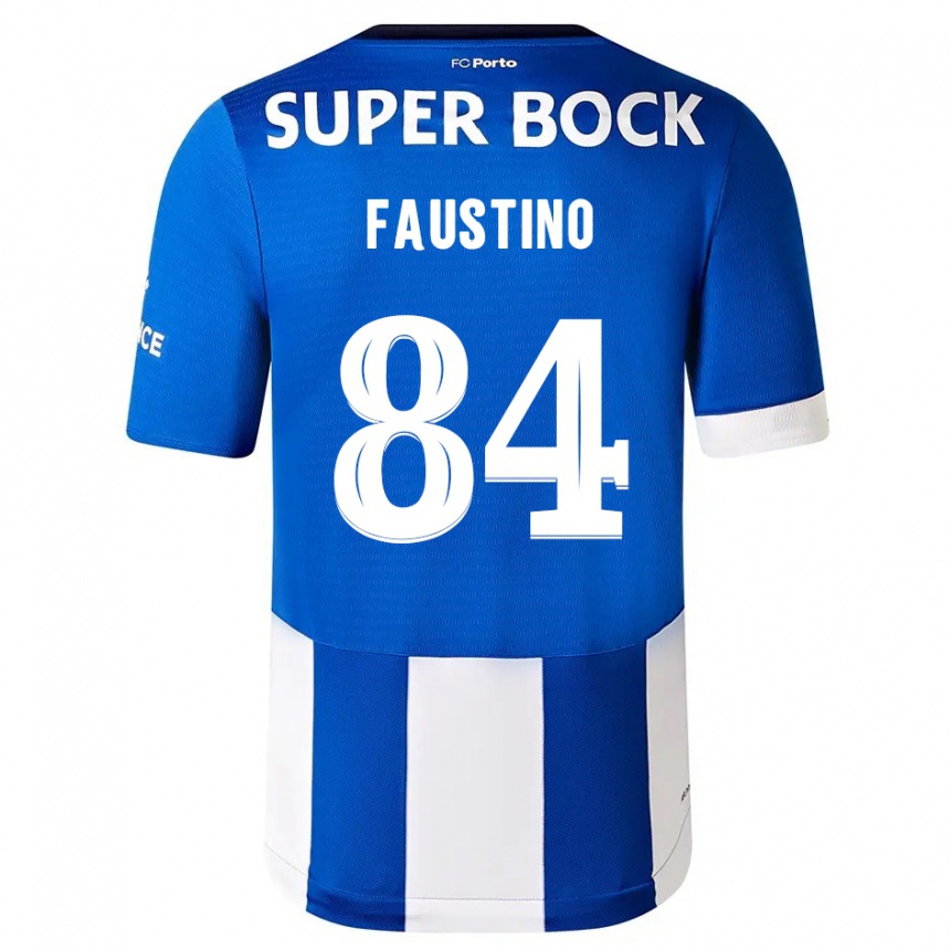 Kids  Levi Faustino #84 Blue White Home Jersey 2023/24 T-Shirt Canada