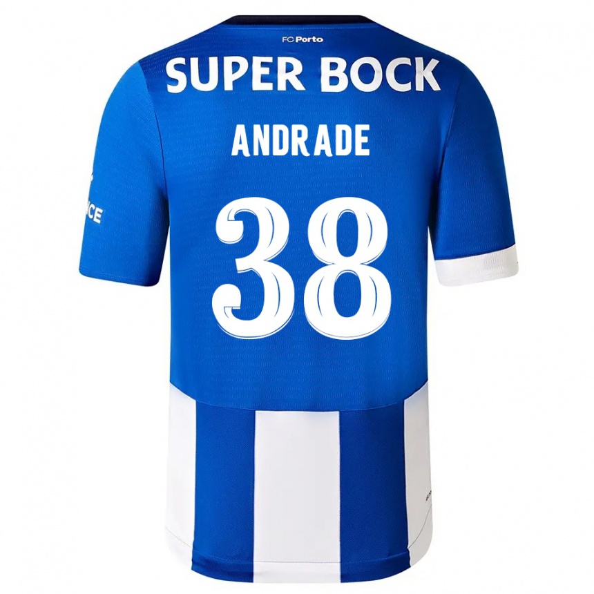 Enfant Football Maillot Fernando Andrade #38 Bleu Blanc Tenues Domicile 2023/24 Canada