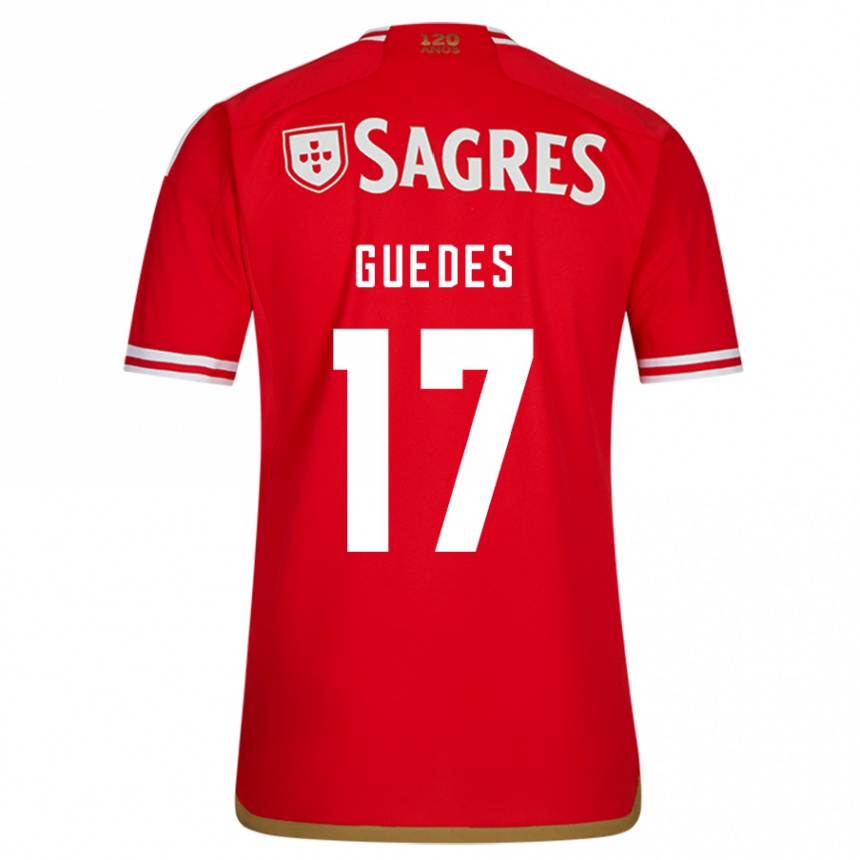 Kids Football Gonçalo Guedes #17 Red Home Jersey 2023/24 T-Shirt Canada