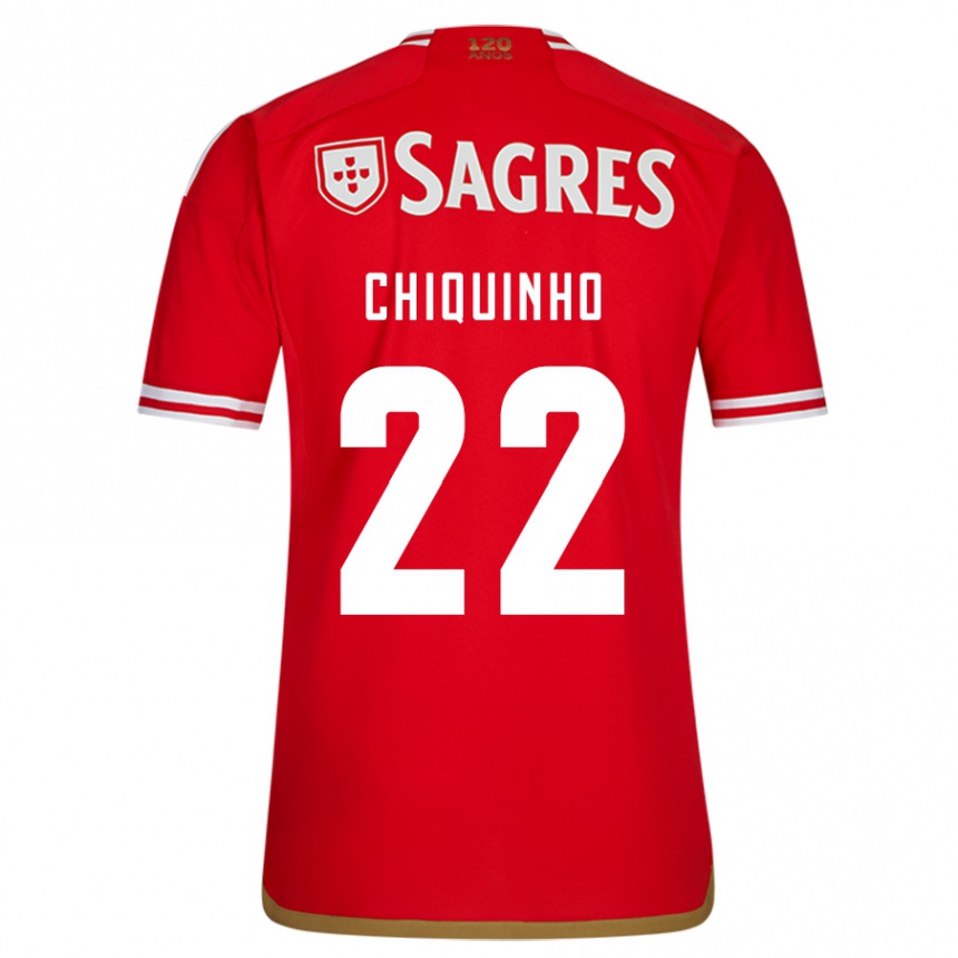 Kids Football Chiquinho #22 Red Home Jersey 2023/24 T-Shirt Canada