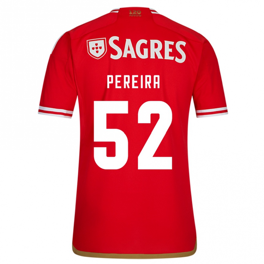 Kids Football Henrique Pereira #52 Red Home Jersey 2023/24 T-Shirt Canada