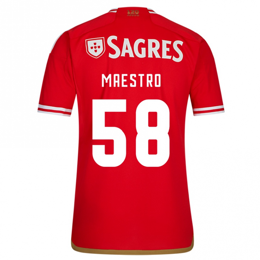 Kids Football Maestro #58 Red Home Jersey 2023/24 T-Shirt Canada