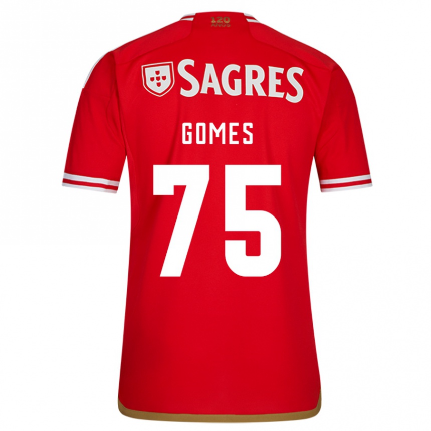 Kids Football André Gomes #75 Red Home Jersey 2023/24 T-Shirt Canada