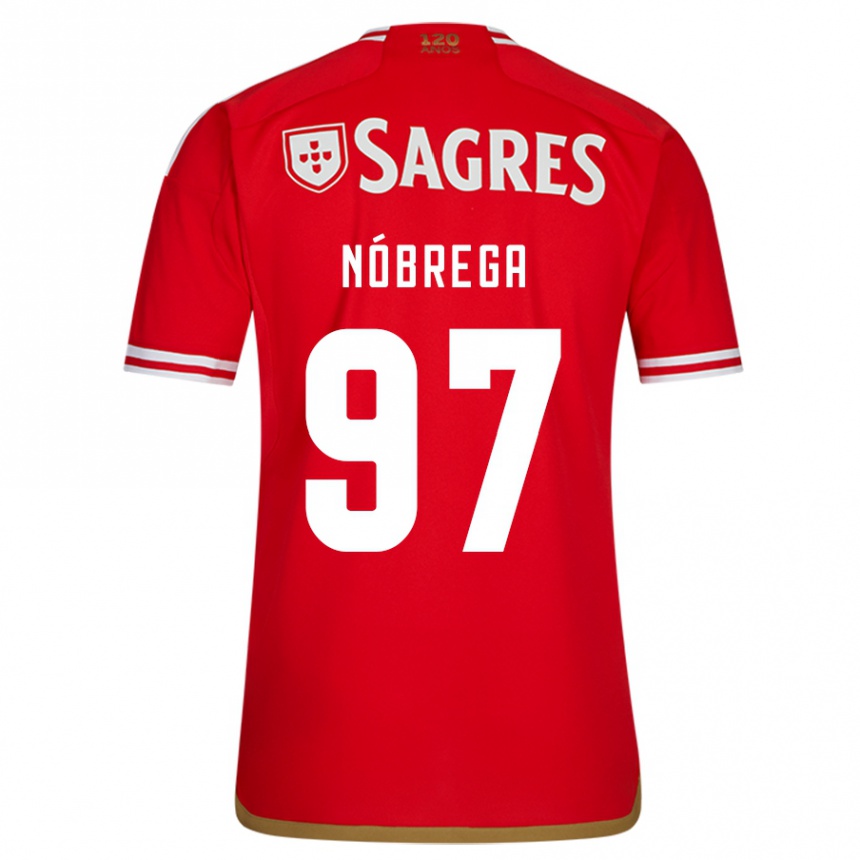 Kids Football Ricardo Nóbrega #97 Red Home Jersey 2023/24 T-Shirt Canada