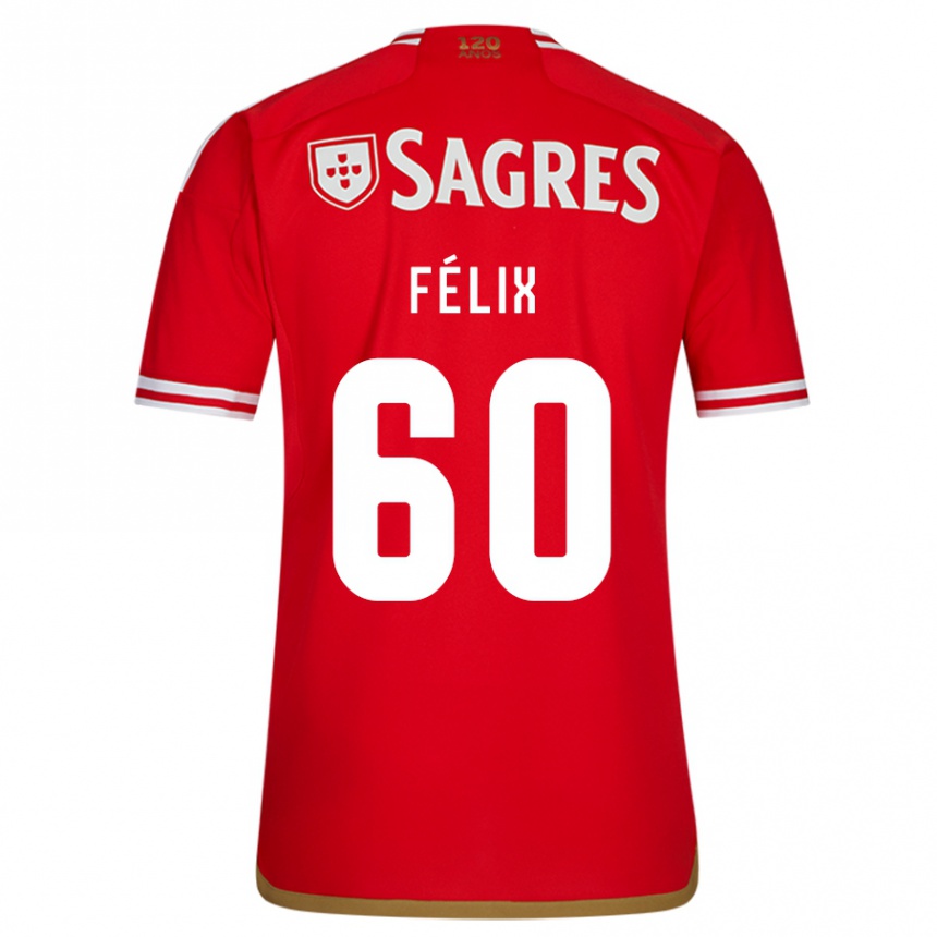 Kids Football Nuno Félix #60 Red Home Jersey 2023/24 T-Shirt Canada