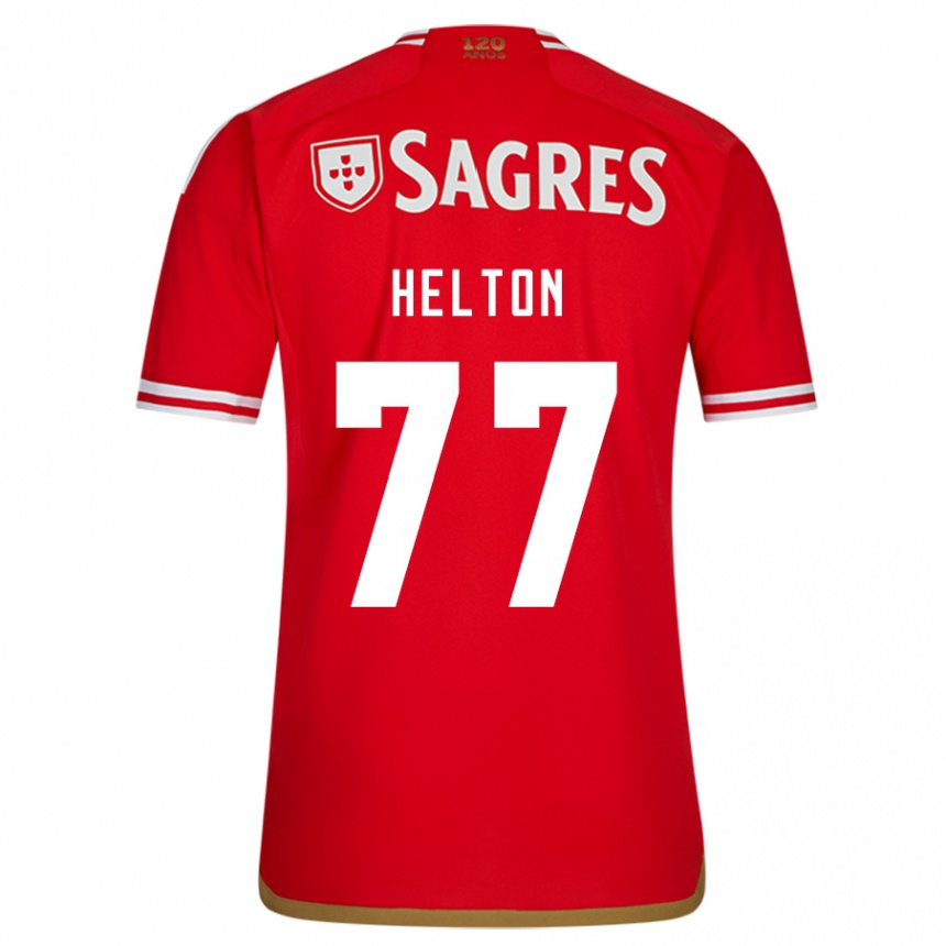 Kids Football Helton Leite #77 Red Home Jersey 2023/24 T-Shirt Canada