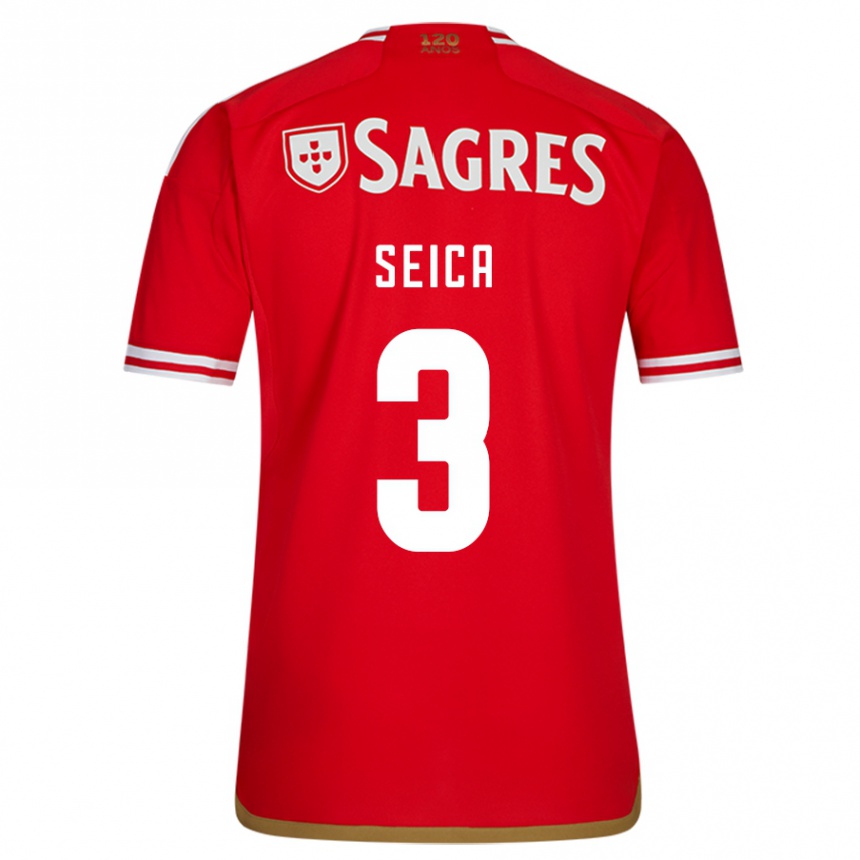 Kids Football Ana Seica #3 Red Home Jersey 2023/24 T-Shirt Canada