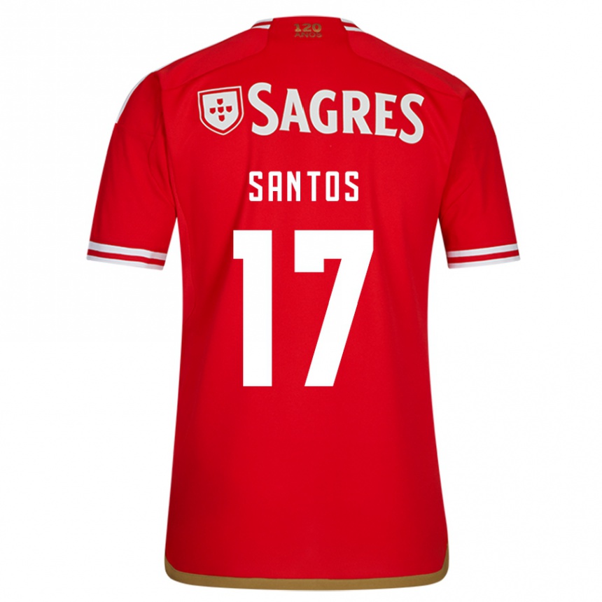 Kids Football Daniela Santos #17 Red Home Jersey 2023/24 T-Shirt Canada