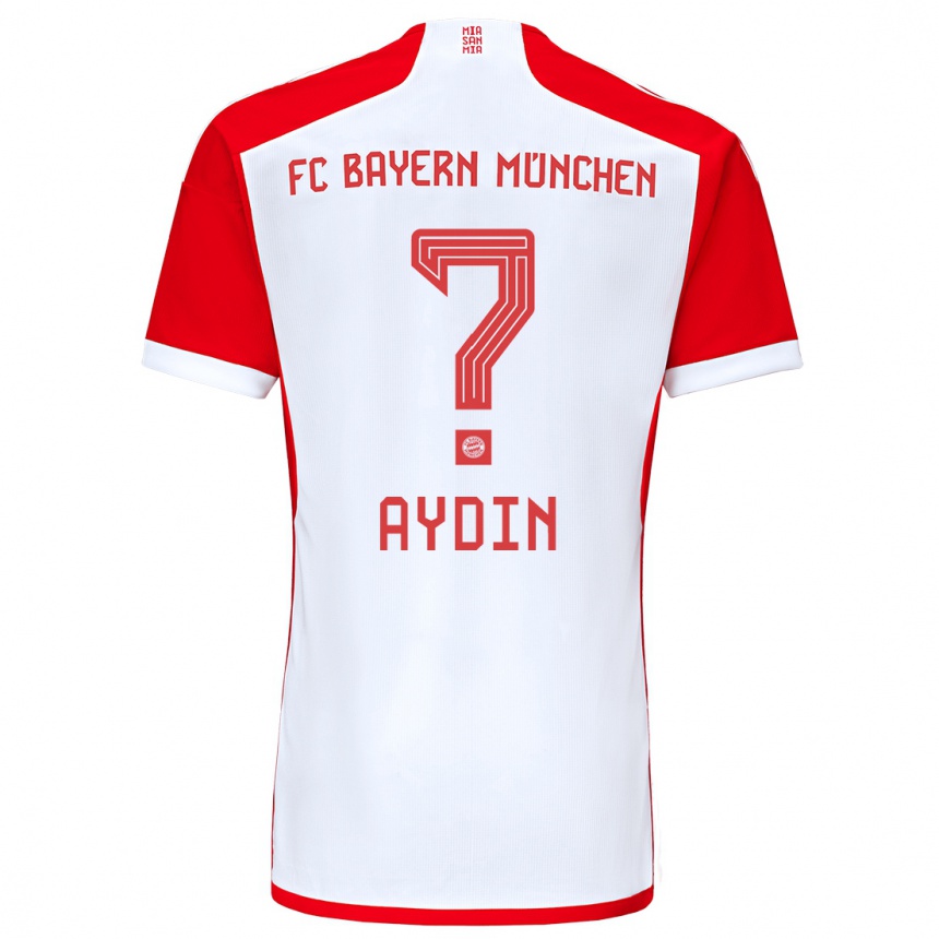 Kids  Eyüp Aydin #0 Red White Home Jersey 2023/24 T-Shirt Canada