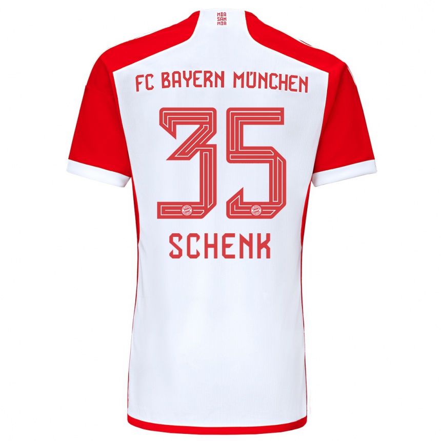 Enfant Football Maillot Johannes Schenk #35 Rouge Blanc Tenues Domicile 2023/24 Canada