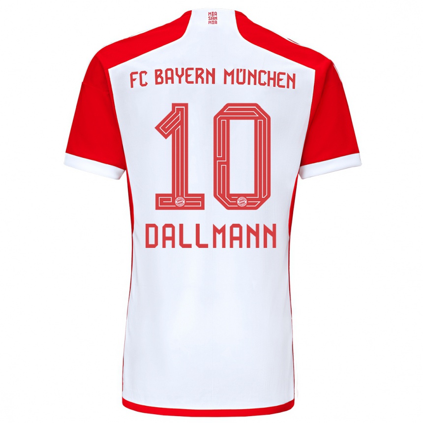 Kids Linda Dallmann #10 Red White Home Jersey 2023/24 T-Shirt Canada