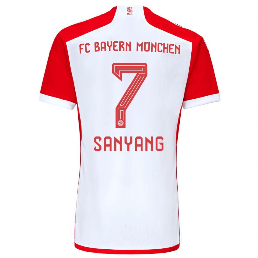 Kids  Mamin Sanyang #7 Red White Home Jersey 2023/24 T-Shirt Canada