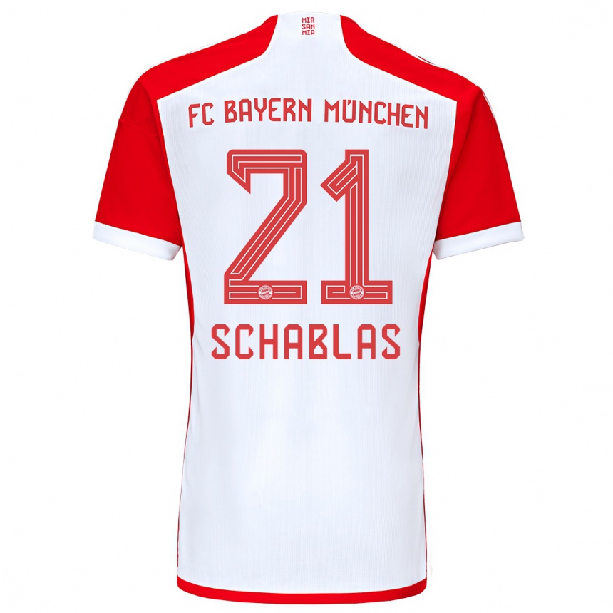 Kids Matteo Schablas #21 Red White Home Jersey 2023/24 T-Shirt Canada