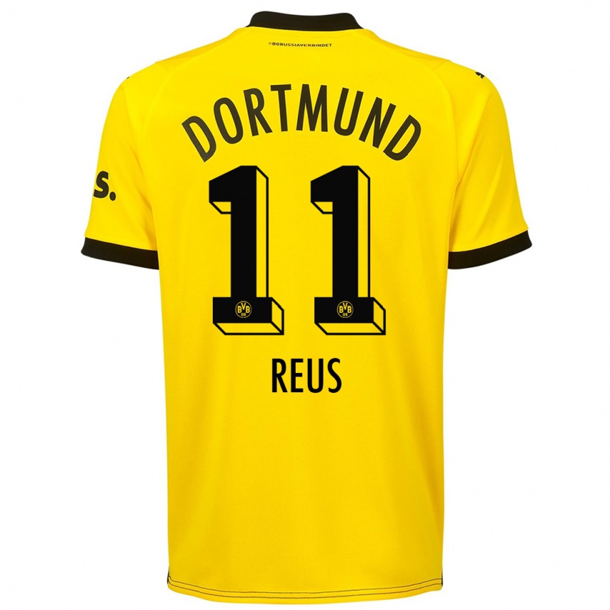 Kids Marco Reus #11 Yellow Home Jersey 2023/24 T-Shirt Canada