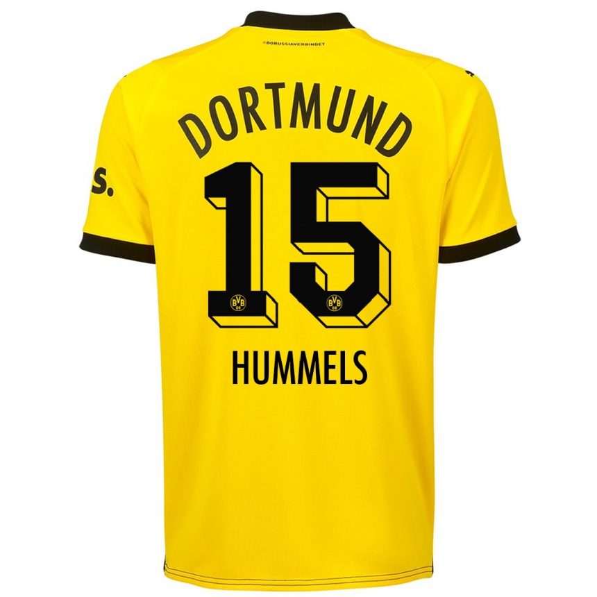 Kids Mats Hummels #15 Yellow Home Jersey 2023/24 T-Shirt Canada