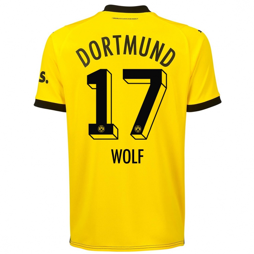 Kids  Marius Wolf #17 Yellow Home Jersey 2023/24 T-Shirt Canada