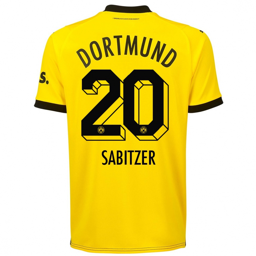 Kids  Marcel Sabitzer #20 Yellow Home Jersey 2023/24 T-Shirt Canada