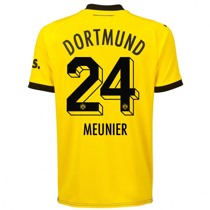 Enfant Football Maillot Thomas Meunier #24 Jaune Tenues Domicile 2023/24 Canada