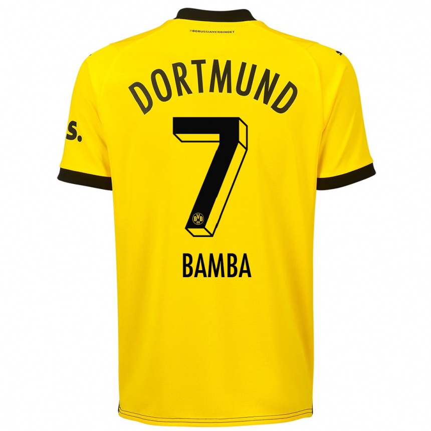 Kids  Samuel Bamba #7 Yellow Home Jersey 2023/24 T-Shirt Canada