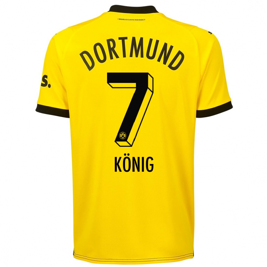 Kids  Raúl König #7 Yellow Home Jersey 2023/24 T-Shirt Canada