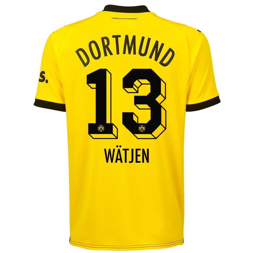 Kids  Kjell Wätjen #13 Yellow Home Jersey 2023/24 T-Shirt Canada