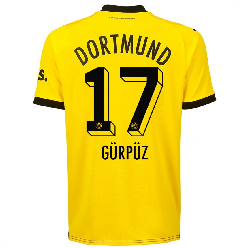 Kids  Gökdeniz Gürpüz #17 Yellow Home Jersey 2023/24 T-Shirt Canada