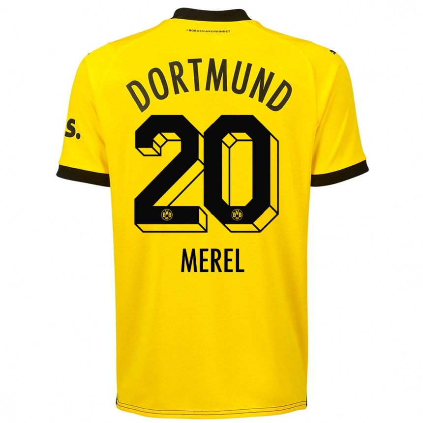 Kids  Freriks Merel #20 Yellow Home Jersey 2023/24 T-Shirt Canada