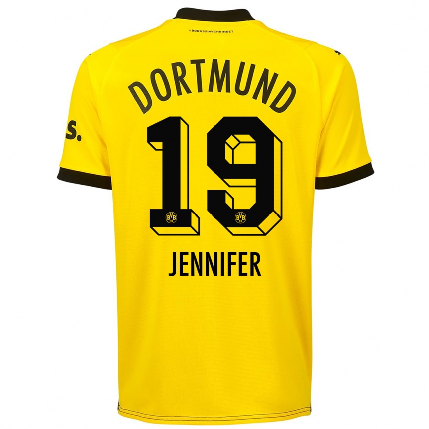 Kids  Gutierrez Bermejo Jennifer #19 Yellow Home Jersey 2023/24 T-Shirt Canada