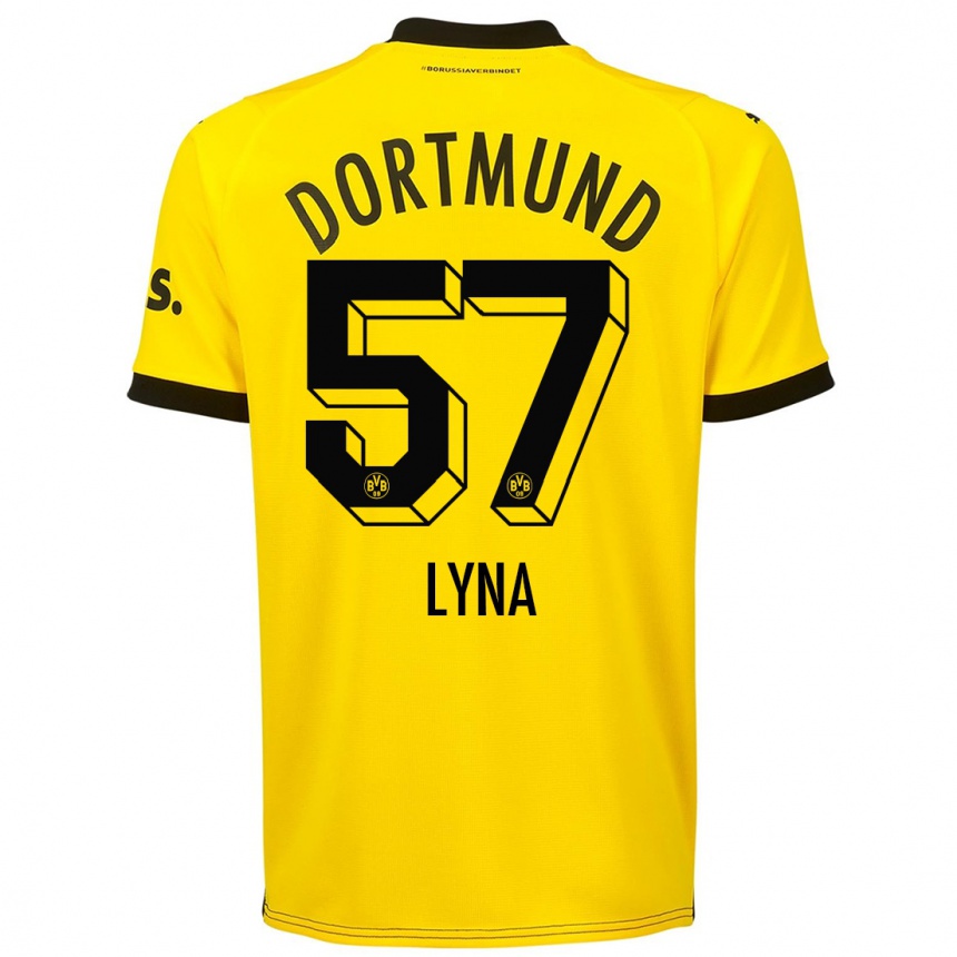 Enfant Football Maillot Schwarz Lyna #57 Jaune Tenues Domicile 2023/24 Canada